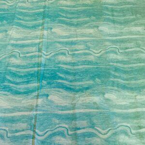 NEW Super Soft Aqua Waves Woven Cotton Flannel Fabric
